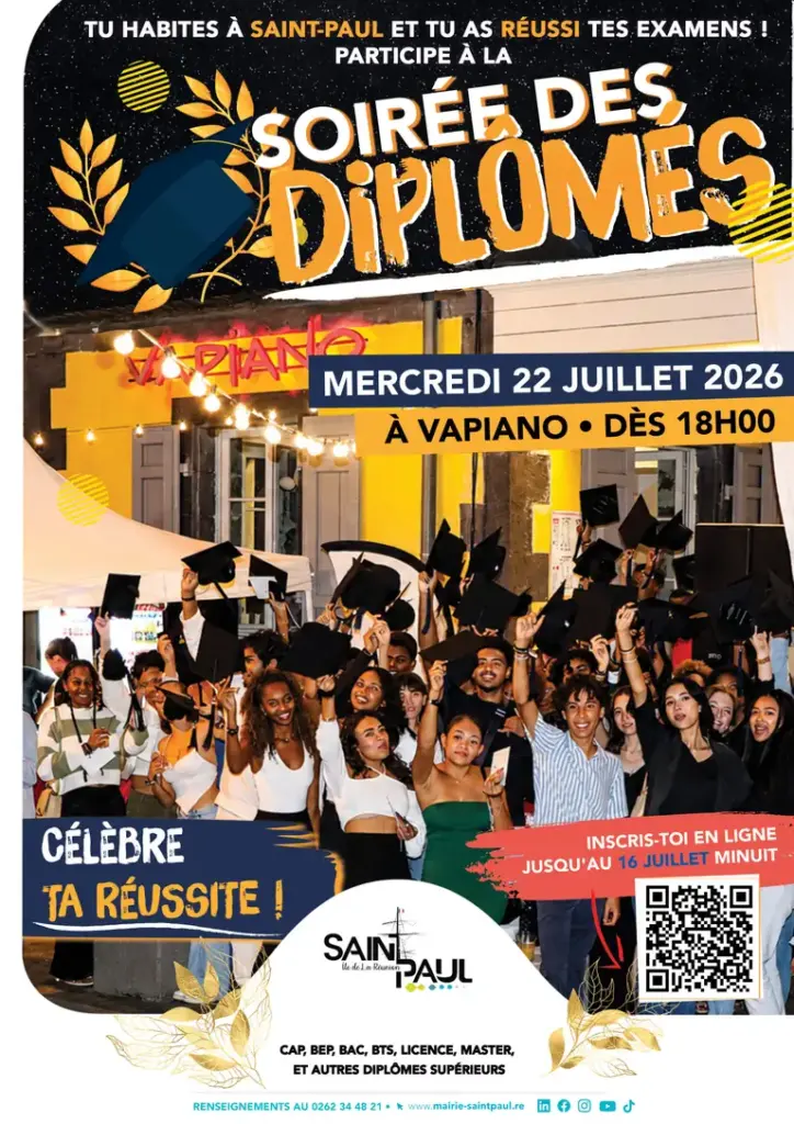 Soirée des diplômés à Saint-Paul : inscription requise