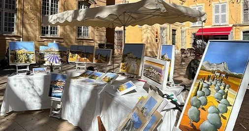 Aix-en-Provence : le marché d'artistes revient Place de l'Université