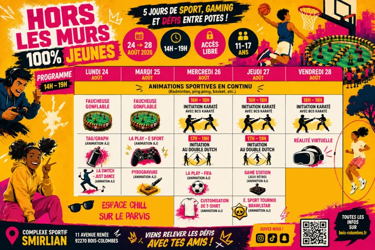 Bois-Colombes: animations sportives gratuites pour les 11-17 ans