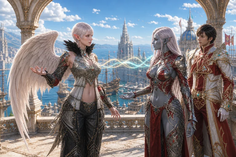 Illustration conceptuelle 2 du MMORPG avec IA Lineage2AI