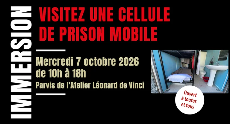 Une cellule de prison mobile à visiter à Vaulx-en-Velin