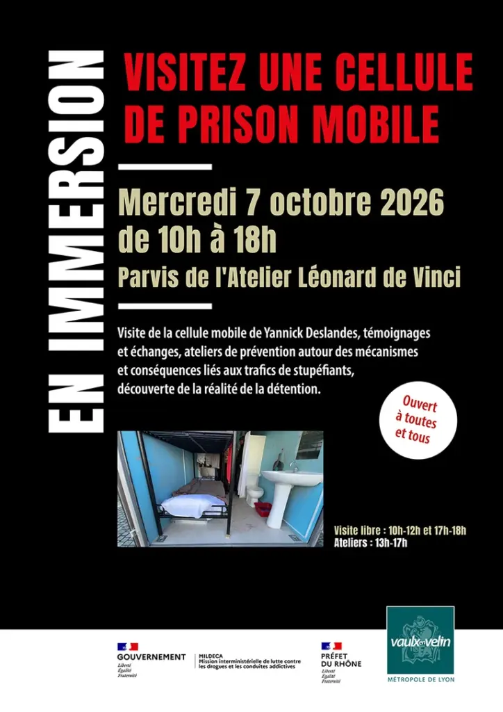 Une cellule de prison mobile à visiter à Vaulx-en-Velin